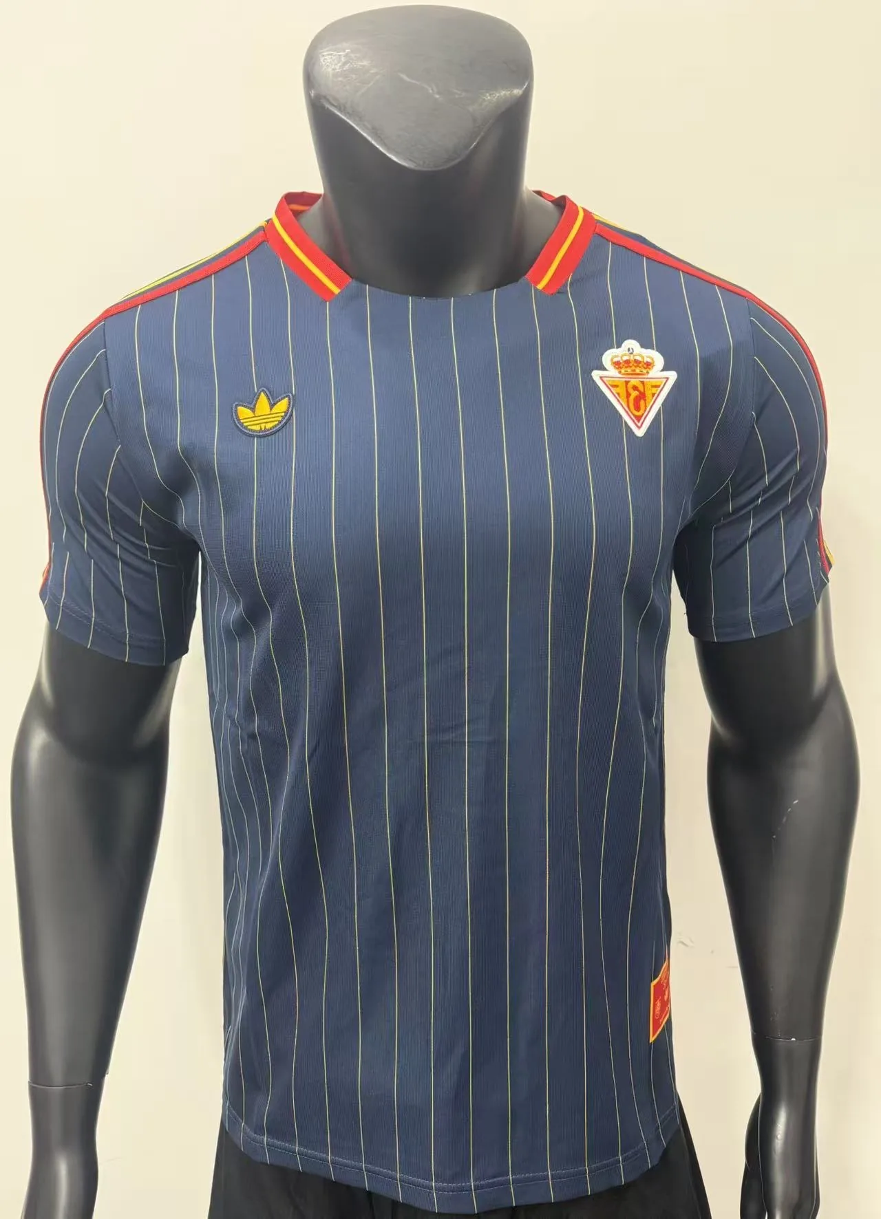 Spain 26/27 Retro Shirt Pinstripe Blue