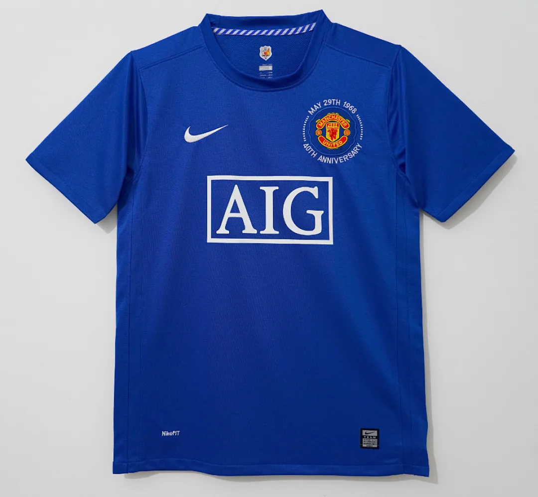 Manchester United 2008/09 Trikot Sonderedition Blue