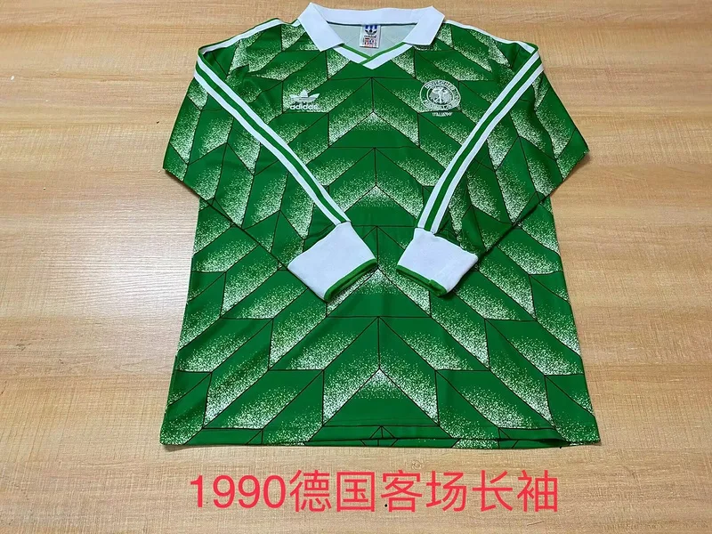 Germany 1990 Away Shirt Long Sleeve Green — 2