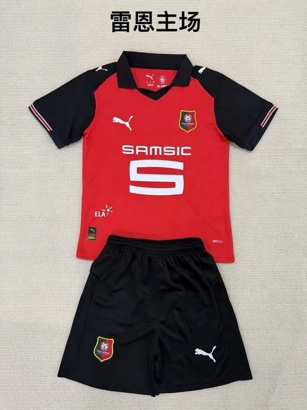 Rennes 2025/26 Primera Equipación Conjunto de Niño — 2