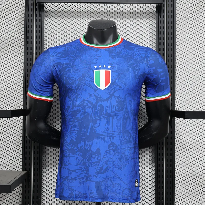 Italy 2024 Shirt Player Version Special Edition Blue