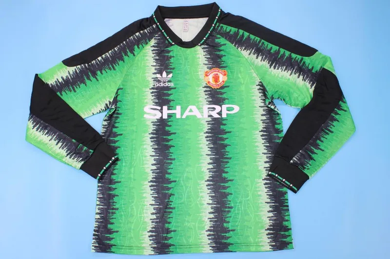 Manchester United 1990/92 Gardien Maillot Manches Longues Black — 2