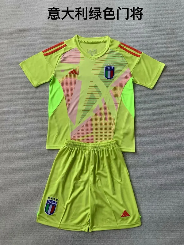Italy 2024/25 Goalkeeper Kids Kit Green — 2