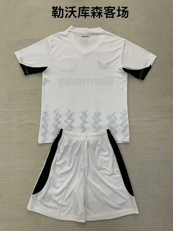 Bayer Leverkusen 2024/25 Away Kids Kit White — 2