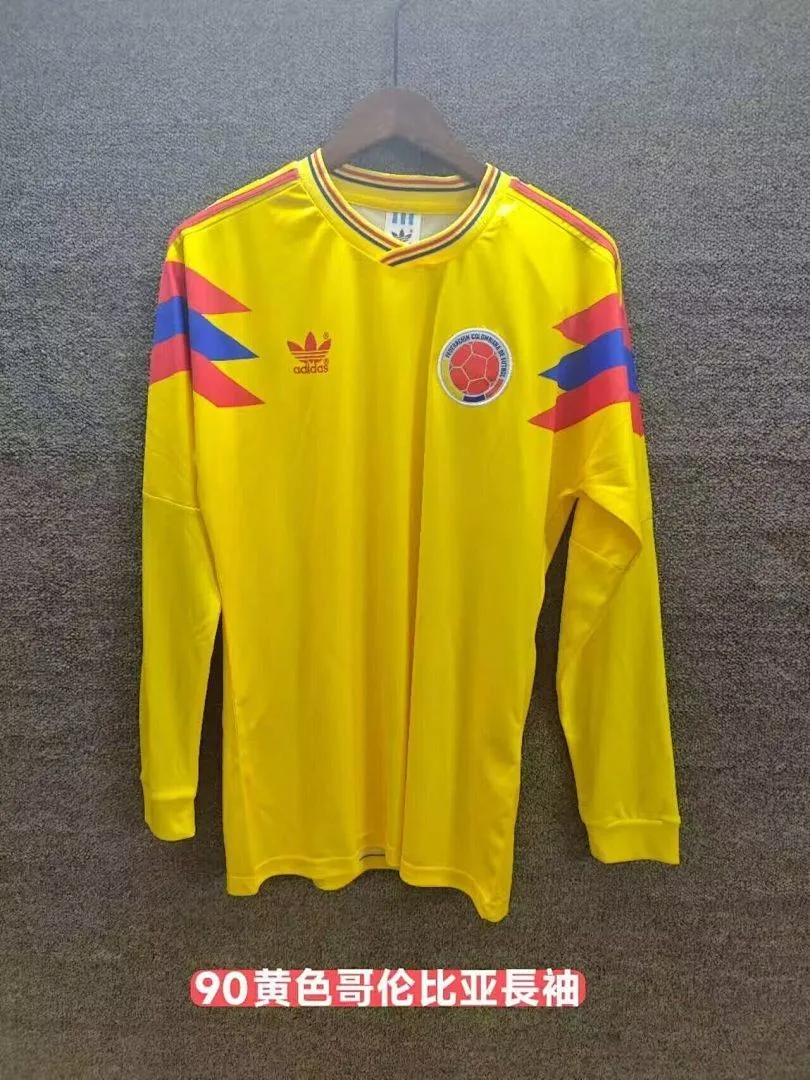 Kolumbien 1990 Heim Trikot Langarm — 2