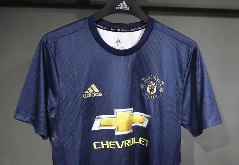 Manchester United 2018/19 Third Maillot Version Joueur Blue — 2