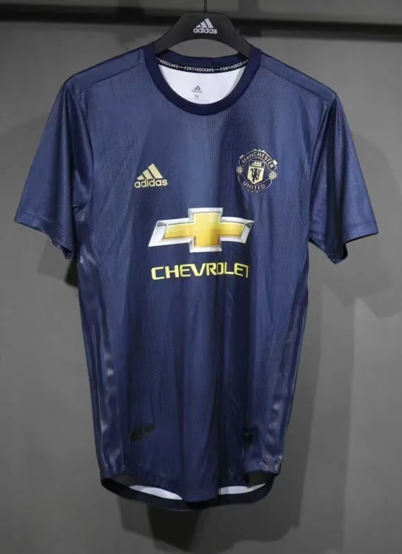 Manchester United 2018/19 Third Maillot Version Joueur Blue