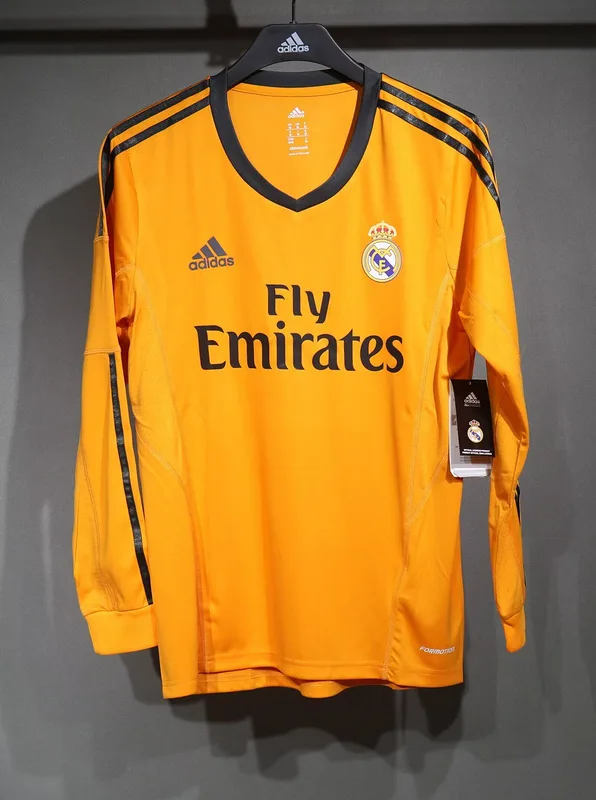Real Madrid 2013/14 Third Maillot Manches Longues Version Joueur Orange