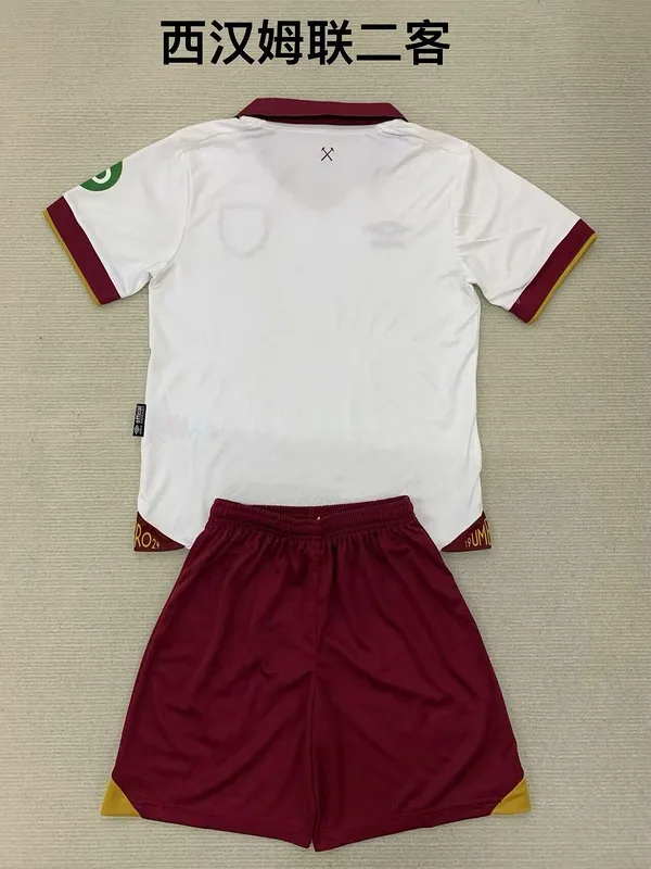 West Ham United 2024/25 Third Kids Kit White