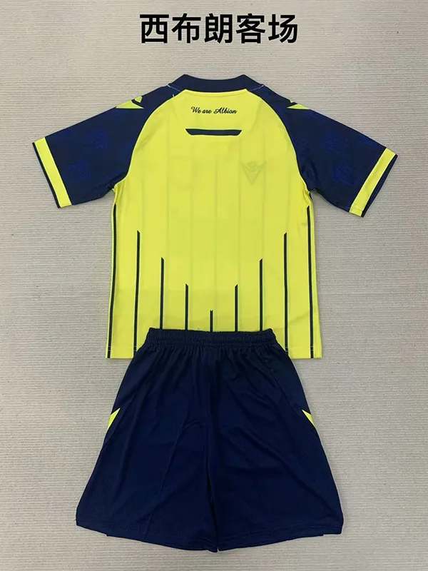 West Bromwich Albion 2024/25 Away Kids Kit Yellow