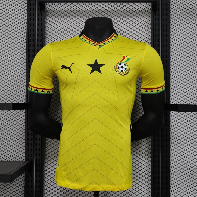 Ghana 2025 Away Shirt Player Version Yellow — 2