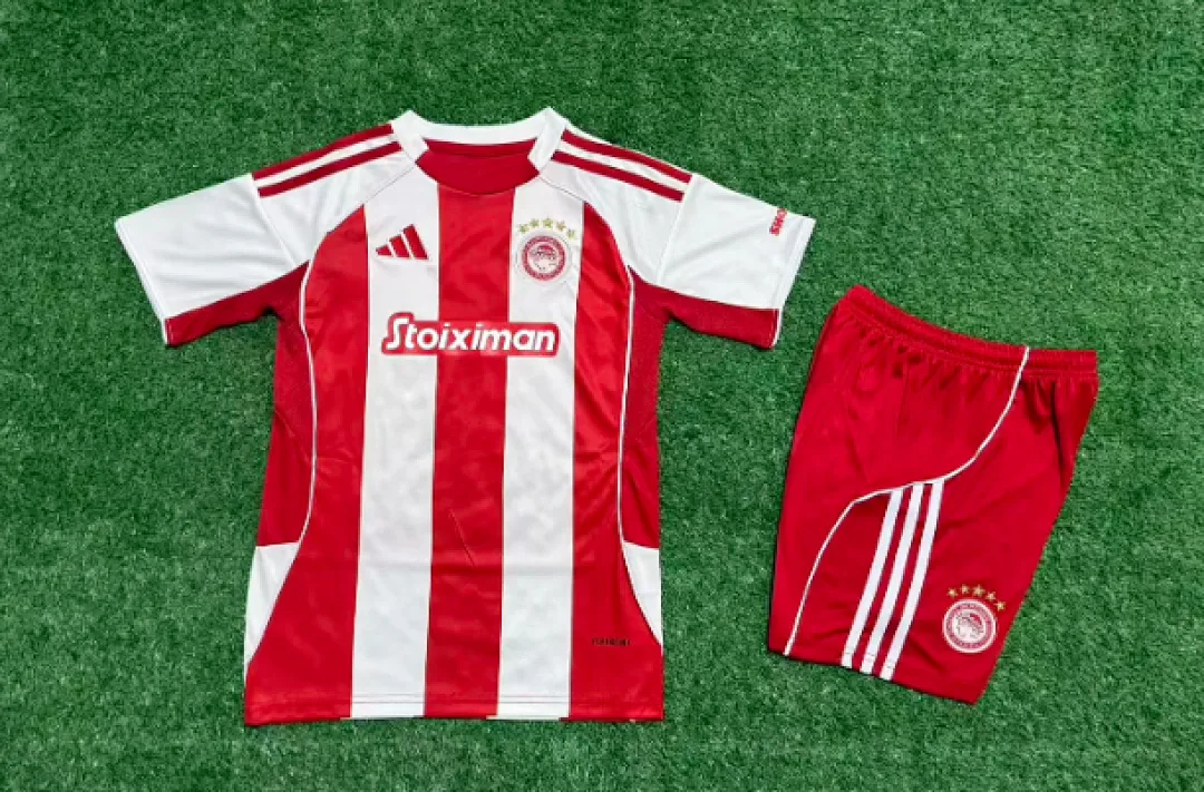 Olympiacos 2025/26 Primera Equipación Conjunto de Niño