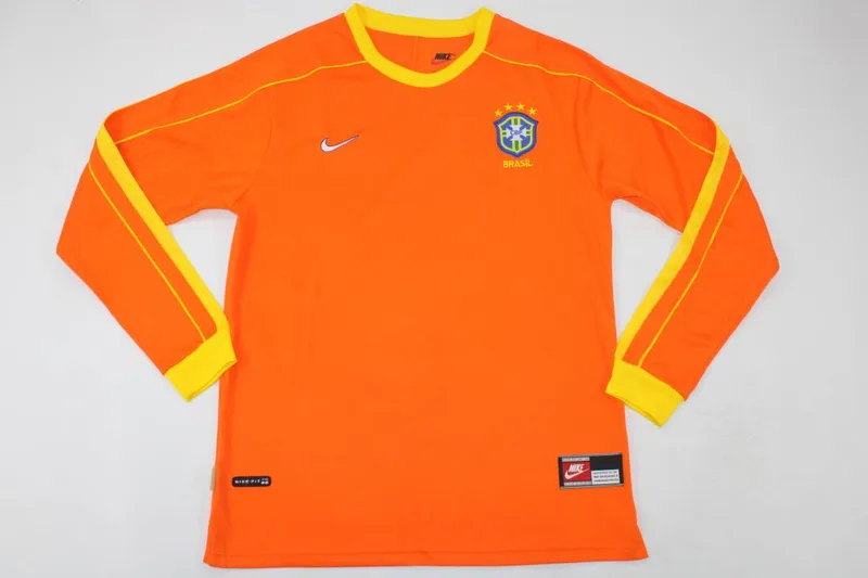 Brazil 1998 Goalkeeper Shirt Long Sleeve Orange