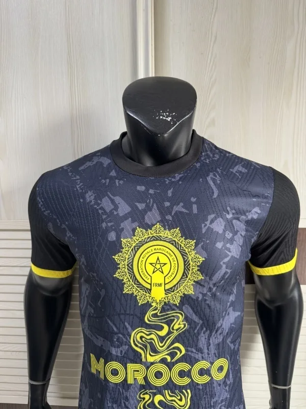 Morocco 2025/26 Shirt Player Version Black — 2