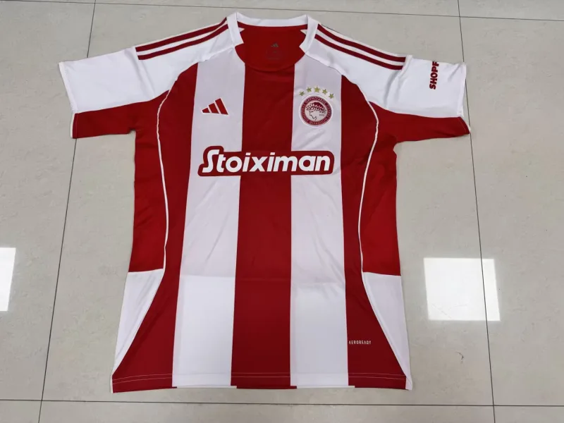 Olympiacos 2025/26 Primera Equipación Camiseta Manga Corta