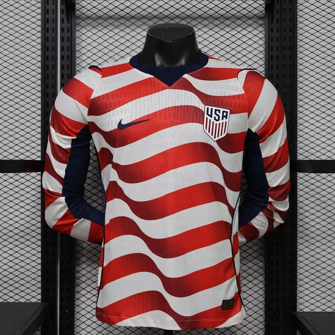 USA 2026 Home Shirt Long Sleeve Player Version — 2
