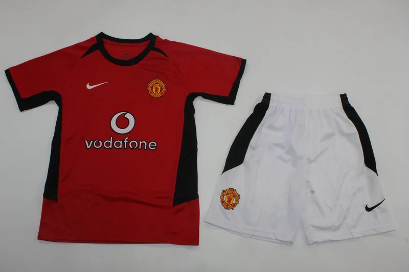 Manchester United 2002/04 Primera Equipación Conjunto de Niño