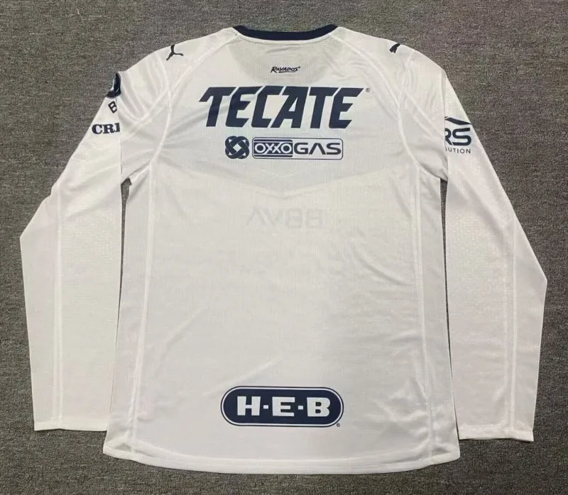Monterrey 2025/26 Segunda Equipación Camiseta Manga Larga Versión Jugador White — 1