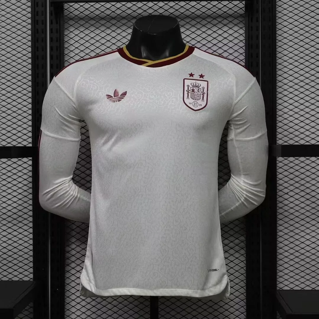 Espagne 2026 Extérieur Maillot Manches Longues Version Joueur — 1