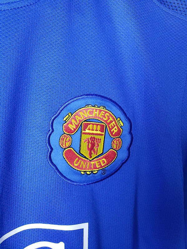 Manchester United 2007/08 Away Shirt Blue — 2
