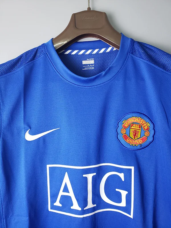 Manchester United 2007/08 Away Shirt Blue