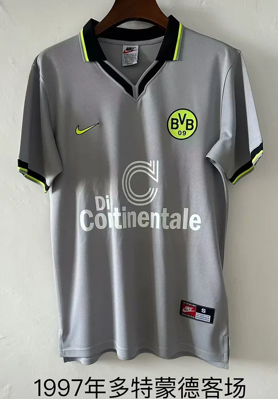 Borussia Dortmund 1997 Away Shirt Grey — 2