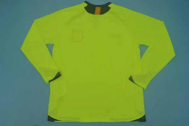 Barcelona 2005/06 Auswärts Trikot Langarm Green — 1