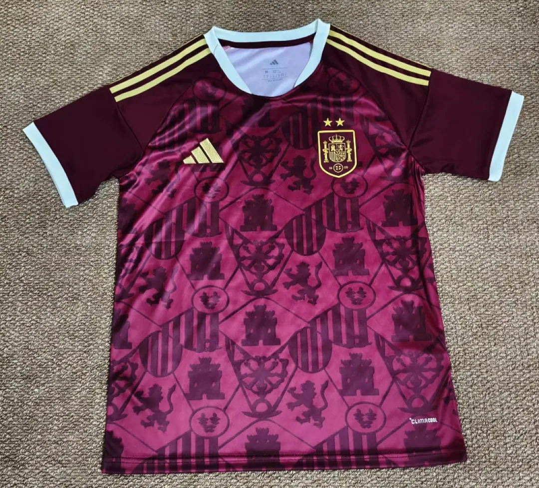 Espagne 2026 Maillot Champion Dark Red — 2
