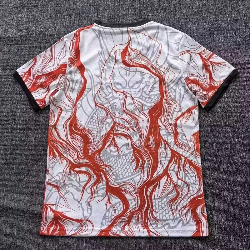 Real Madrid Shirt White Dragon Pattern — 2