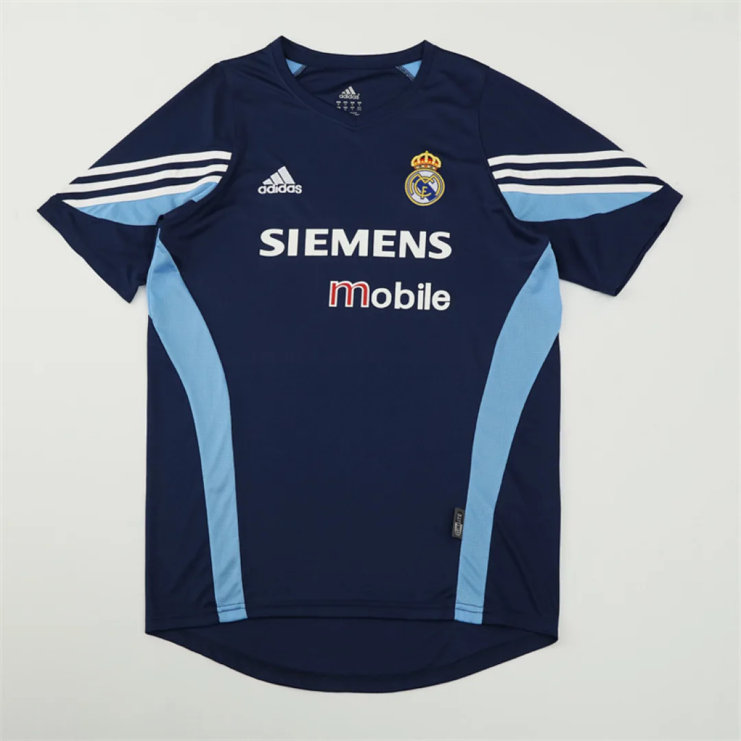 Real Madrid 2003/04 Training Shirt Blue — 2