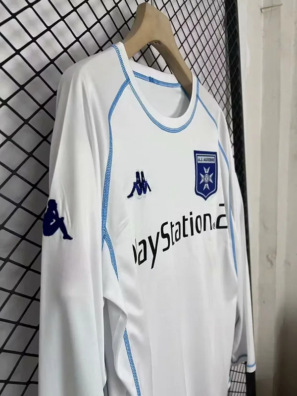 Auxerre 2003/04 Primera Equipación Camiseta Manga Larga — 2