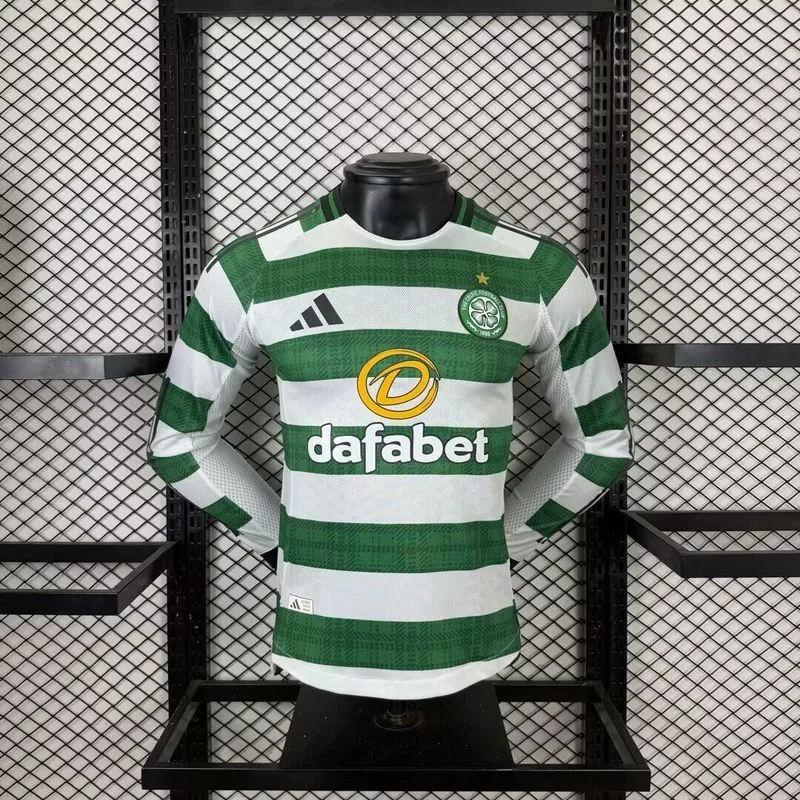 Celtic 2025/26 Home Shirt Long Sleeve Player Version — 1