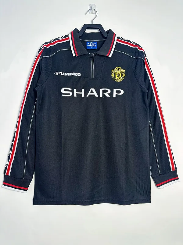 Manchester United 1999 Auswärts Trikot Langarm Black