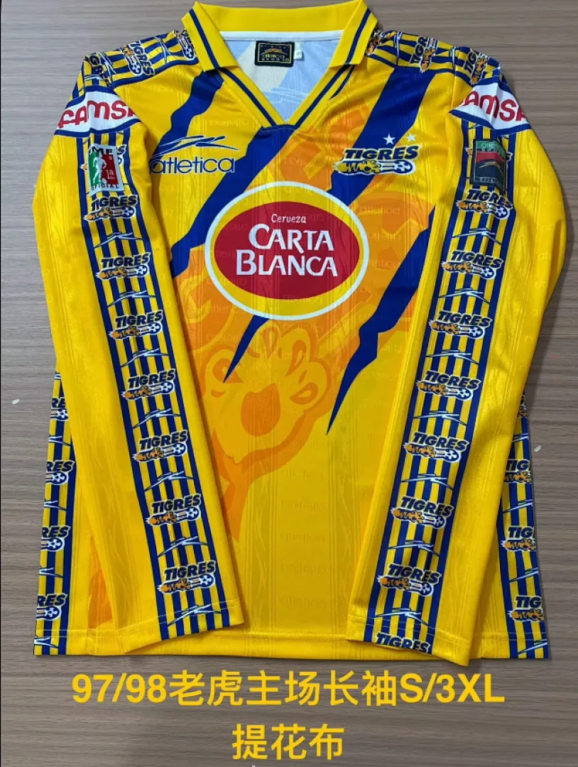 Tigres UANL 1997/98 Home Shirt Long Sleeve