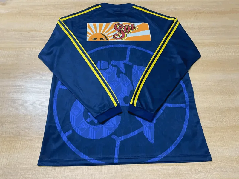 Club América 1998/99 Away Shirt Long Sleeve Blue