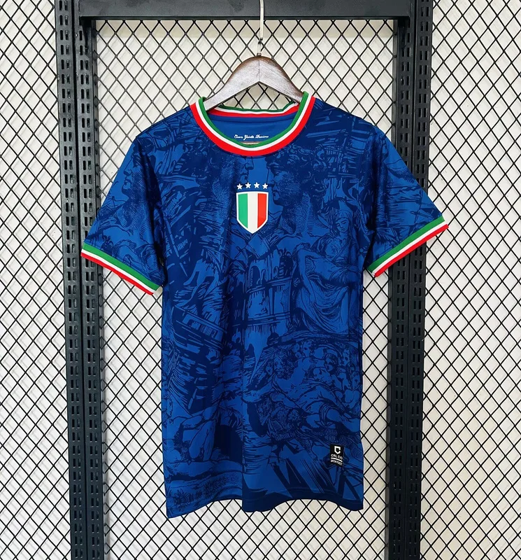 Italy 2024 Shirt Short Sleeve Special Edition Blue