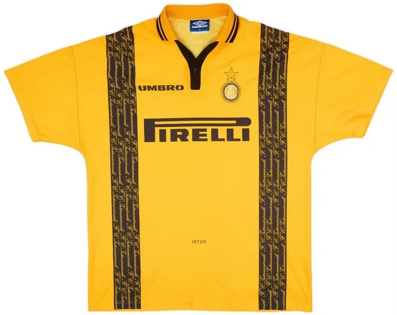 Inter Milan 1996/97 Third Shirt Yellow