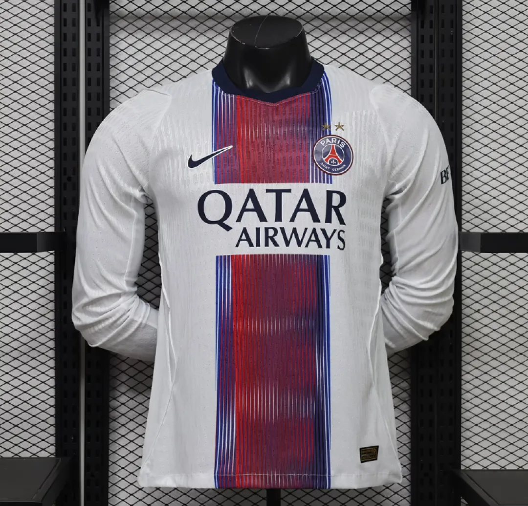 Paris Saint-Germain 2026/27 Segunda Equipación Camiseta Manga Larga Versión Jugador White — 2