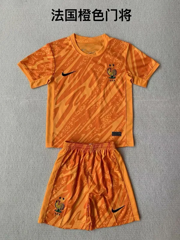 France 2024 Goalkeeper Kids Kit Orange