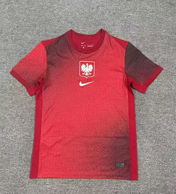 Poland 2024/25 Away Shirt Short Sleeve Red — 2