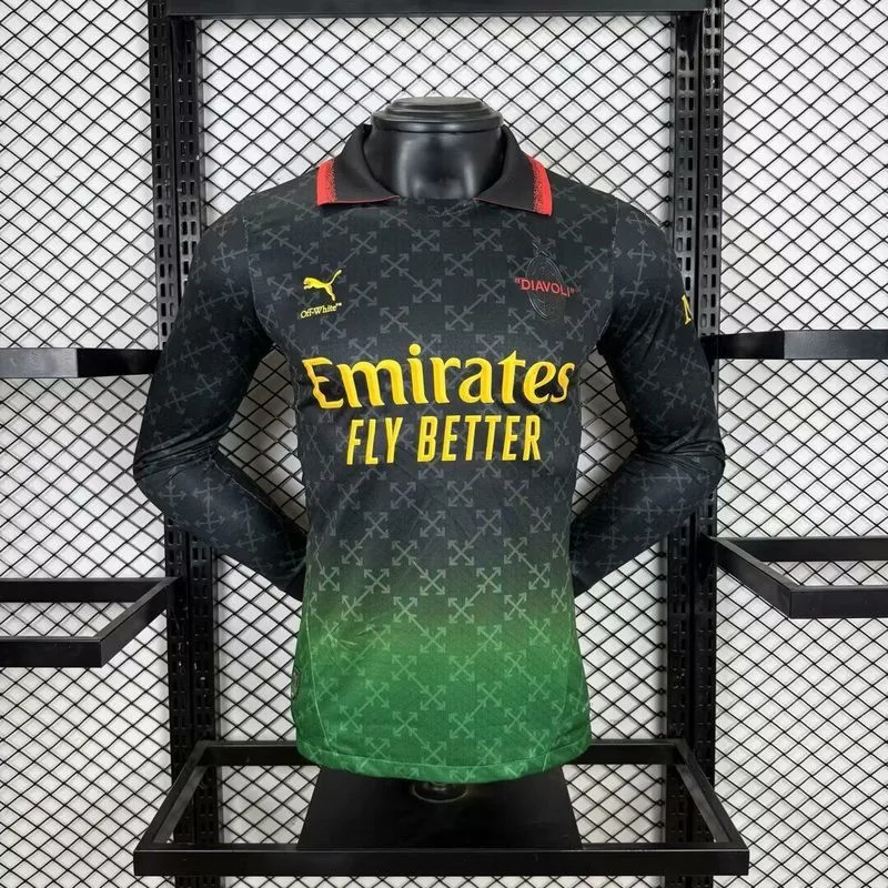 AC Milan Shirt Long Sleeve Player Version White
