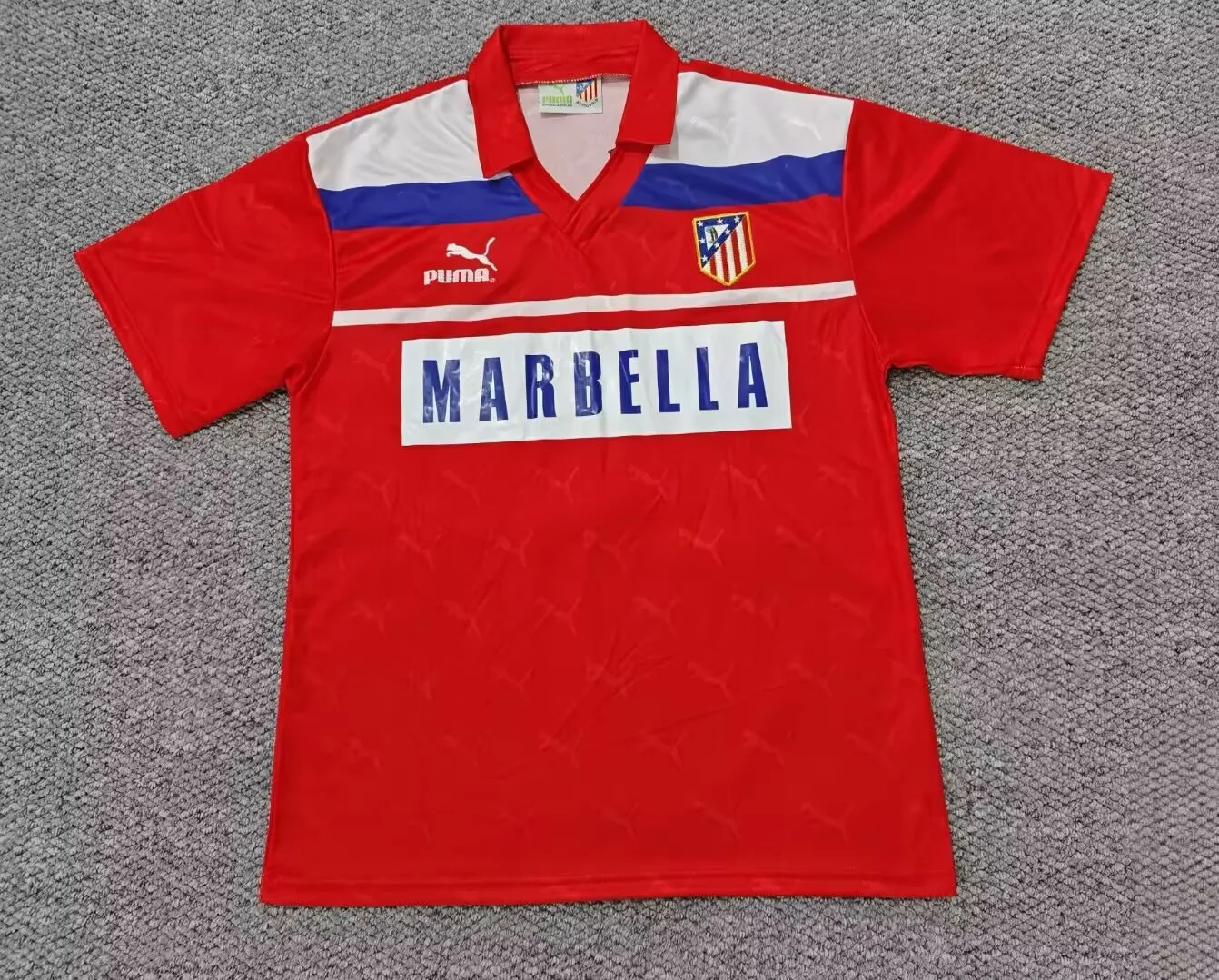 Atlético de Madrid 1990/93 Segunda Equipación Camiseta Red — 2