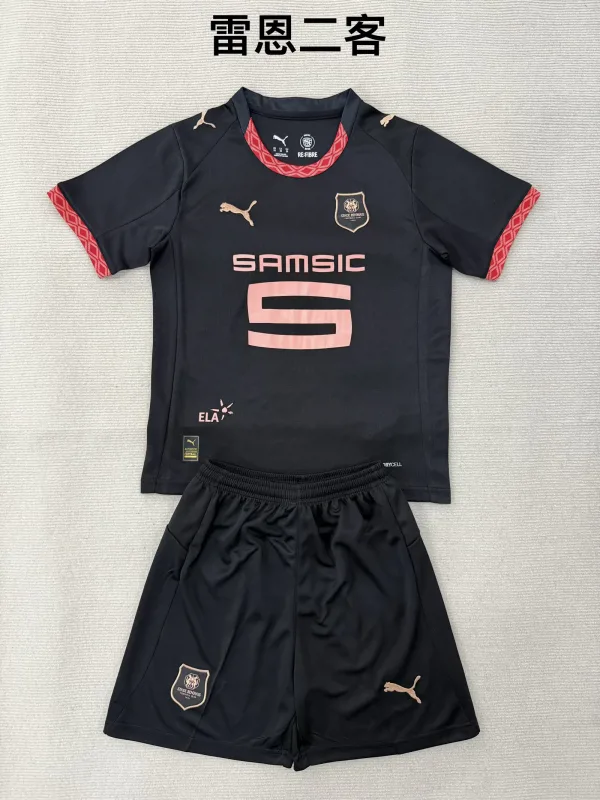 Rennes 2025/26 Tercera Equipación Conjunto de Niño