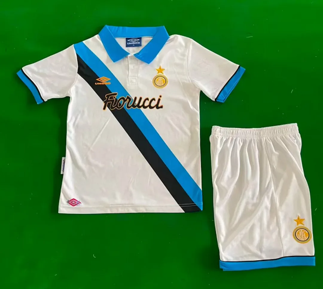 Inter Milan 1994/95 Away Kids Kit White