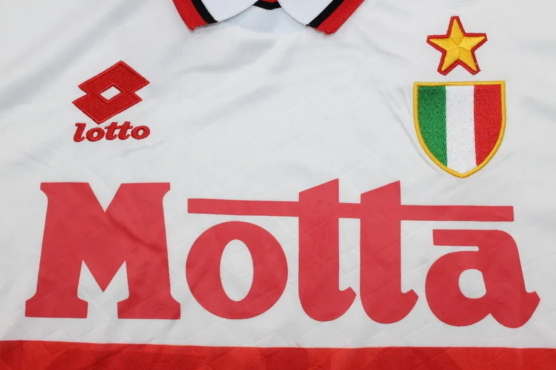 AC Milan 1993/94 Away Shirt Long Sleeve White — 2