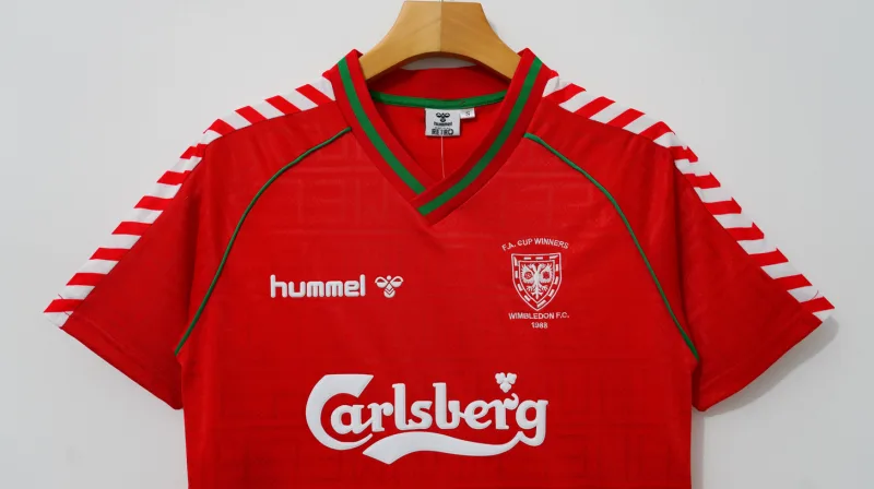 Wimbledon 1988/89 Away Shirt Red — 2