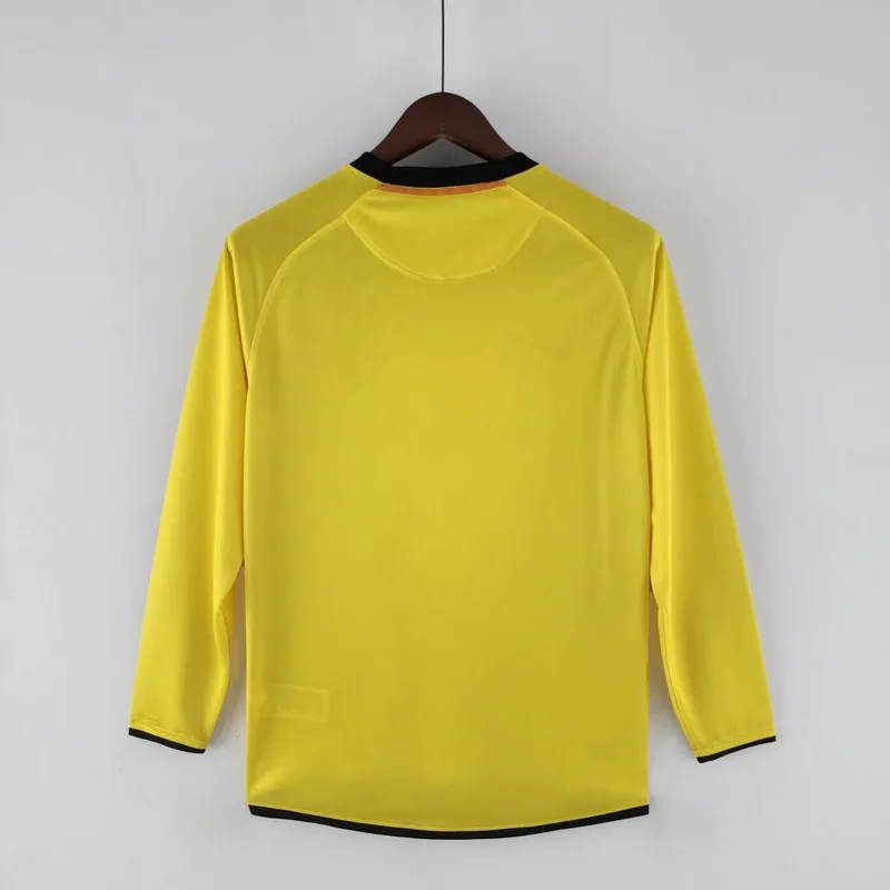 Barcelona 2008/09 Away Shirt Long Sleeve Yellow — 2