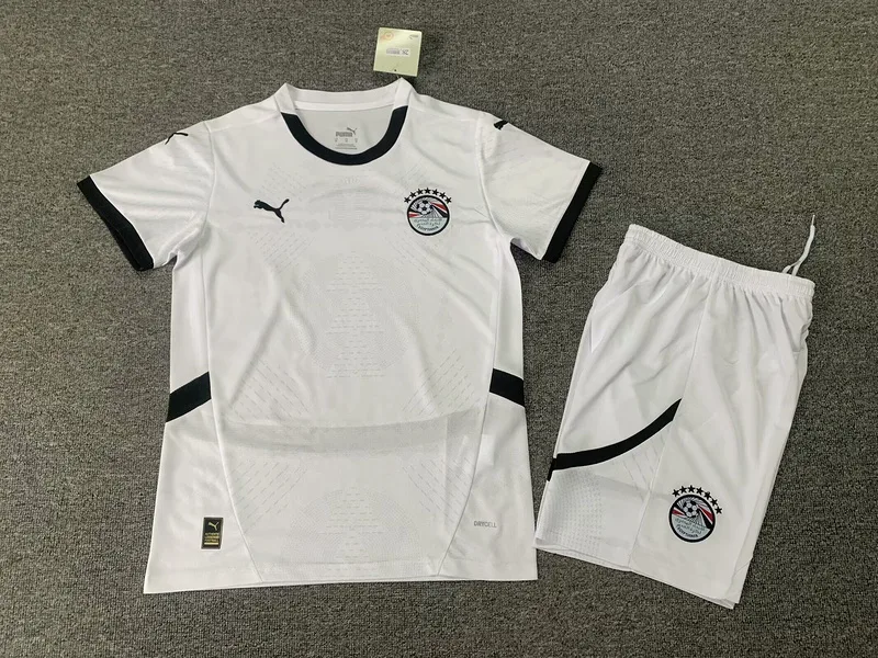 Egypt 2025 Away Kids Kit White — 1