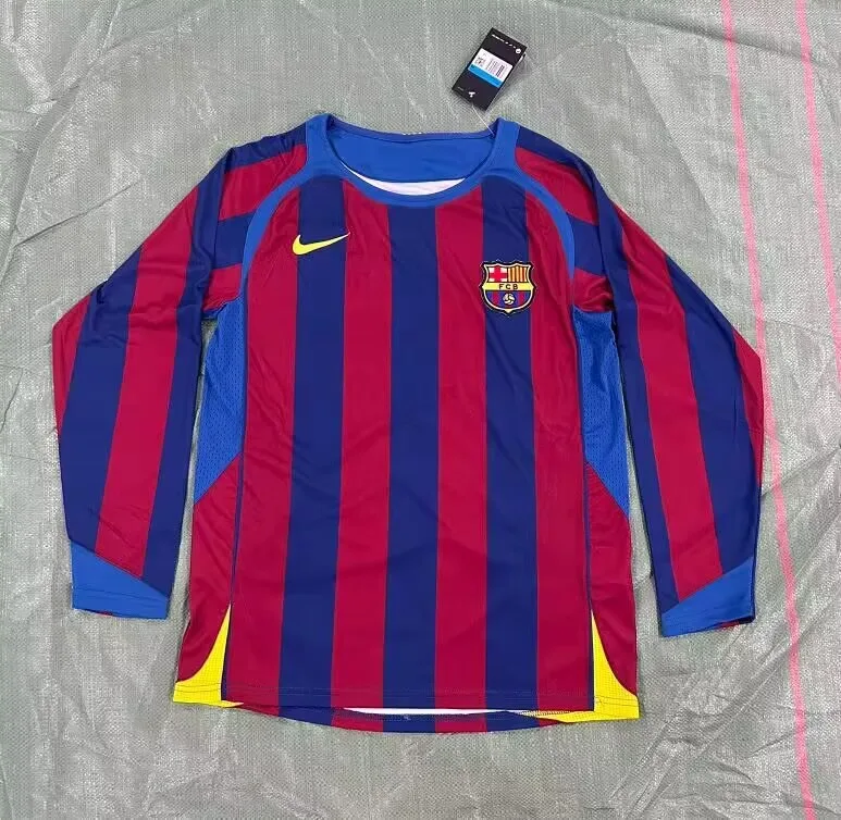 Barcelona 2005/06 Primera Equipación Camiseta Manga Larga Champions League — 1