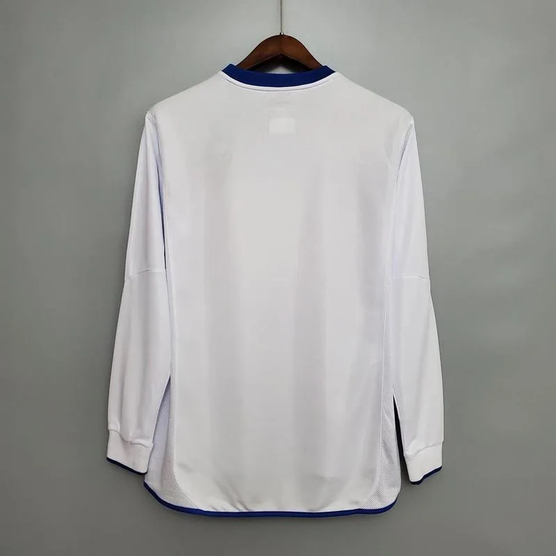 Chelsea 2003/05 Segunda Equipación Camiseta Manga Larga White